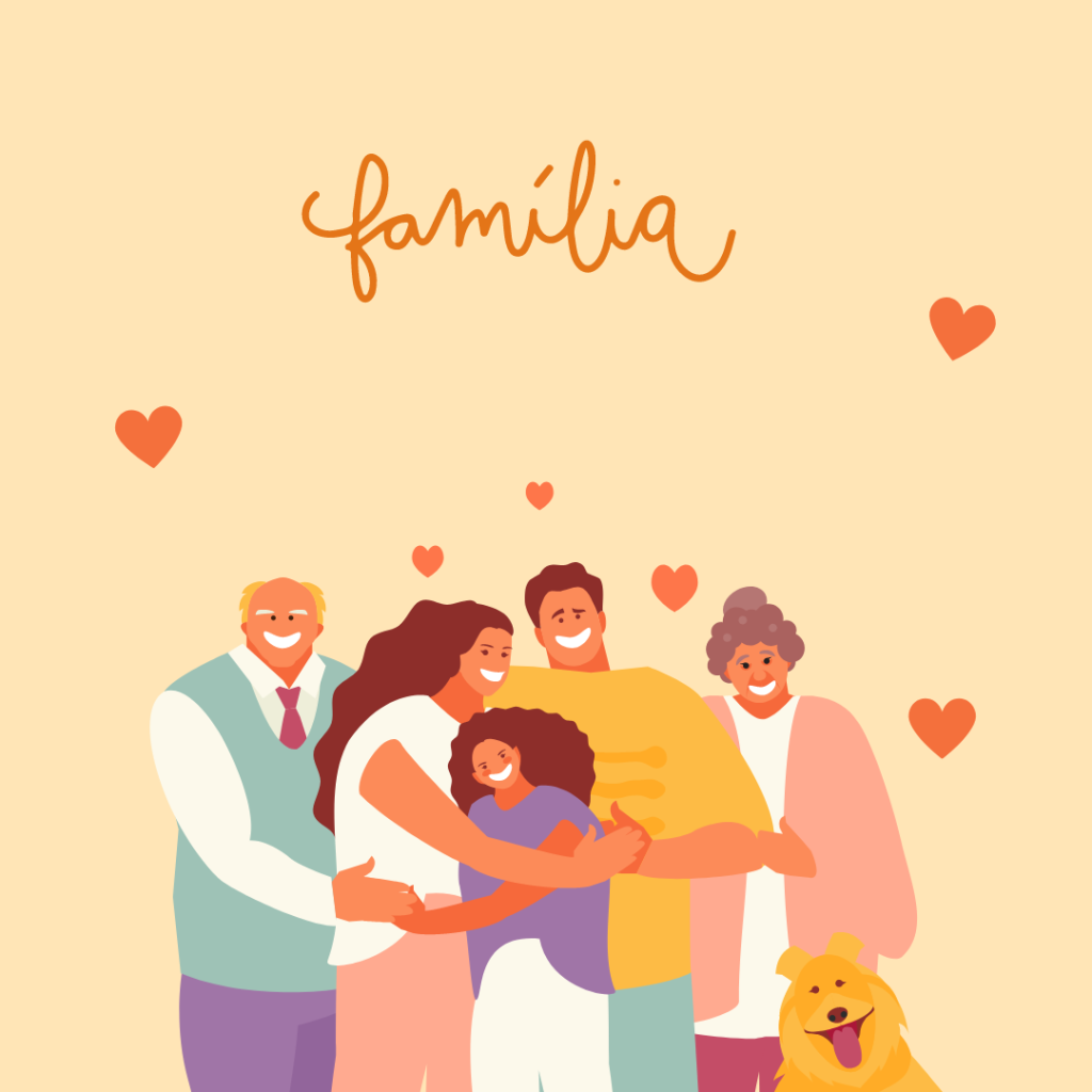 A depiction of a family. Represents the comfortable feeling that copywriters want to create with their writing. 